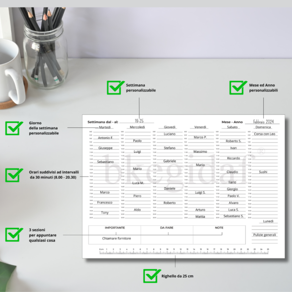 Planner Da Tavolo formato A4