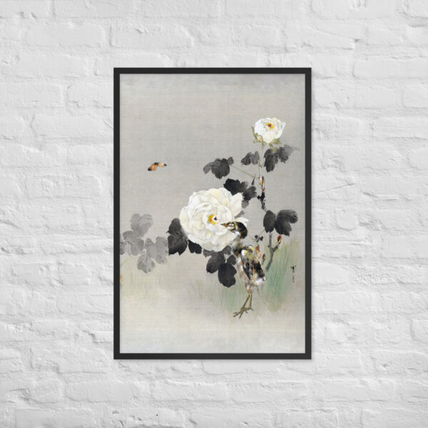 Poster con cornice fiori